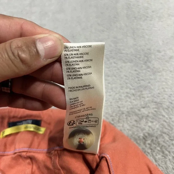 Maeve Pants Womens 27 The Colette Wide Leg Patch Pockets High Rise Cropped Linen - Picture 10 of 14